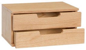 Noptieră în culoare naturală suspendată/cu rafturi cu aspect de lemn de stejar AtHand – Hübsch