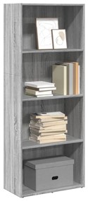 vidaXL Bibliotecă, gri sonoma, 60x30x152 cm, lemn prelucrat