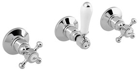 Baterie argintiu-lucios pentru duș încastrată (2 ieșiri) Antea – Sapho