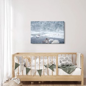 Tablou cu lebăde (90x60 cm)