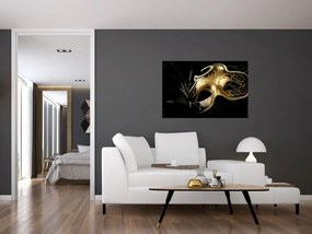Tablou masca aurie (90x60 cm)