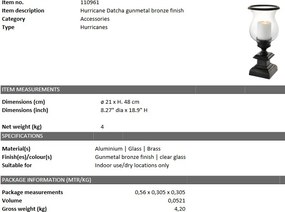 Suport lumanare design LUX Datcha bronz 110961 HZ