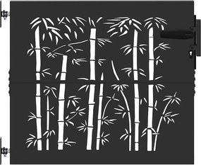 vidaXL Poartă de grădină Negru 85 x 175 cm Oțel vopsit în pulbere