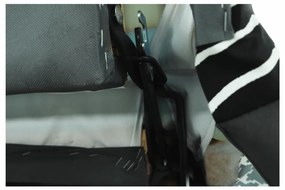 Canapea, textil roşu/gri/negru, ALABAMA