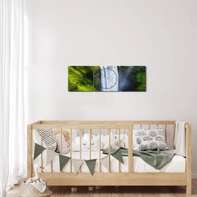 Tablou - Cascada Skogafoss (cu ceas) (90x30 cm)