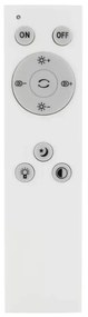 Plafoniera LED Doro 41594D4, cu telecomanda, 24W, 1800lm, lumina calda+neutra+rece, IP20, alba+neagra, Globo Lighting