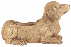 Cutie de flori Dachshund, ceramică MgO, 36 x 17 x21 cm