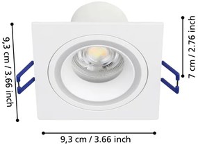 Corp de iluminat LED RGBW încastrat dimabil Eglo 900765 CAROSSO-Z 4,7W/230V alb