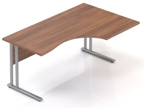 Masa ergonomica Visio 160 x 100 cm, dreapta, nuc