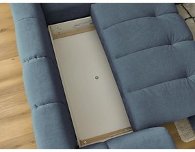 Colțar albastru extensibil/cu spațiu de depozitare (cu colț pe partea dreaptă/în formă de ”L”) Fuji – Bobochic Paris