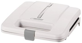 Sandwich toaster Esperanza EKT010W Parmigiano, 1000W, Patru sandwich-uri, plăci de teflon, alb