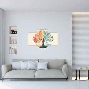 Tablou – Arbore dual cu fluture (90x60 cm)