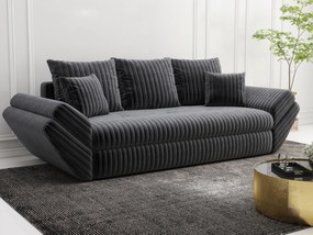 Canapea extensibilă dumonde cu ladă de depozitare si sezut confortabil din spuma high-density, Loana Ambience Grey 250x100 cm