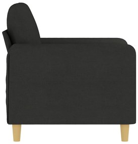 Canapea de o persoana, negru, 60 cm, material textil Negru, 78 x 77 x 80 cm