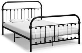 vidaXL Cadru de pat, negru, 120 x 200 cm, metal