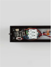 Aplica exterior neagra liniara 22cm IP65 LED CCT PRISMATIC
