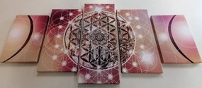 Tablou 5-piese mandala fermecătoare