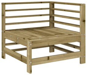 825610 vidaXL Canapea de colț pentru grădină, lemn de pin impregnat