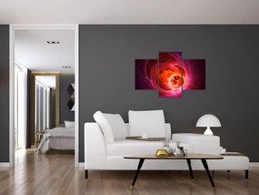 Tabloul modern cu abstracțiune roz (90x60 cm)