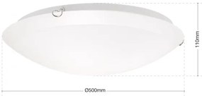 Plafoniera diametru 50cm, Agada NU 9-348/50 chrom OR