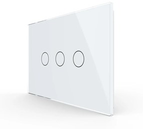 Intrerupator triplu cu touch Livolo din sticla, standard Italian, protocol ZigBee EC – Serie noua