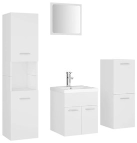 3071351 vidaXL Set mobilier de baie, alb, lemn prelucrat