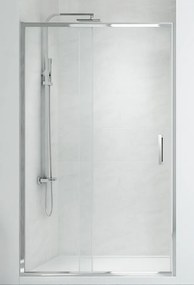 New Trendy New Corrina uși de duș 130 cm culisantă aluminiu luciu/sticlă transparentă D-0251A