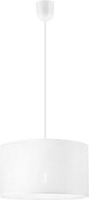 Lampă suspendată pe cablu SIRJA PLISADO, 1xE27/15W/230V, Ø 35 cm, albă
