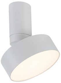 Plafoniera LED tip spot aplicat din metal alb reglabila Ovidia D-14cm