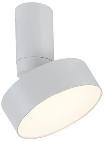 Plafoniera LED tip spot aplicat din metal alb reglabila Ovidia D-14cm