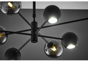 Lustră pe tijă Jupiter 1975 MOKA 4xGU10/10W/230V + 4xG9/10W/230V negru/crom