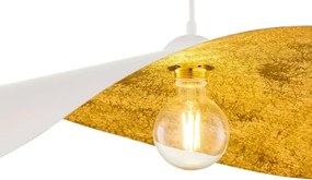 Lustră cu cablu LEAF 1xE27/15W/230V alb/auriu