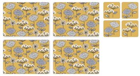 Set cu suporturi farfurii și coasters 8 buc. Retro Meadow – Cooksmart ®