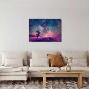 Tablou pe sticlă - Cer de noapte din alta dimensie (70x50 cm)