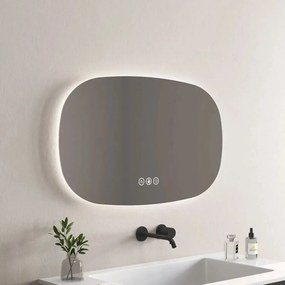 Oglinda cu iluminare si dezaburire Inter Ceramic Flavio ovala 100x60 cm