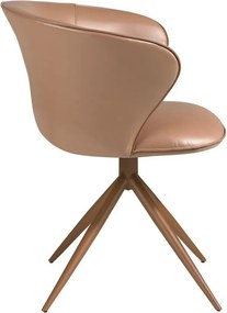 Scaun modern pivotant piele sintetica Camel