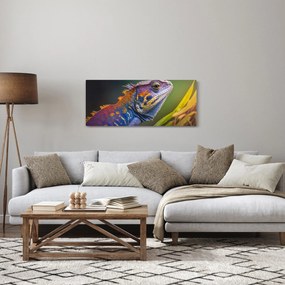 Tablou - Iguana colorată (120x50 cm)