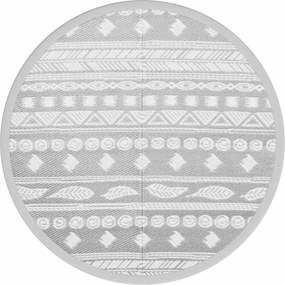 vidaXL Covor de exterior, ARAKIL gri, Ø120 cm, PP