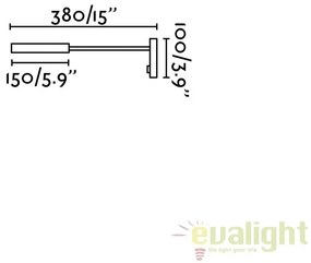 Aplica cu reader LED stil modern minimalist KALE neagra 62703
