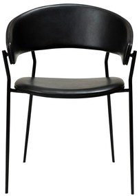 Scaun de sufragerie negru mat cu cotiere Crib – DAN-FORM Denmark