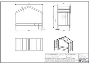 Pat Căsuță AMORI, 90x200 cm, Alb ,Pin Scandinavian și MDF – Vipack