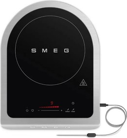 Plita cu inductie portabila Smeg PIC01WHMEU, 2100 W, Sticla ceramica, Alb mat