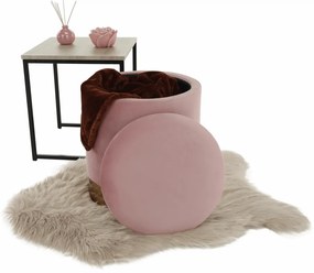 Taburet, catifea Velvet gri maroniu TAUPE/crom auriu, ANIZA Taburet, catifea Velvet roz/crom auriu, ANIZA