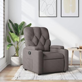 vidaXL Fotoliu rabatabil, gri taupe, material textil