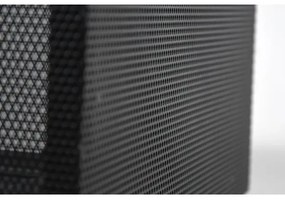 Vatră portabilă pentru lemne cu grătar neagră