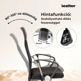 Scaun rotativ ergonomic de birou Fit, negru