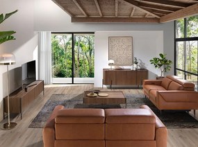 Comoda TV moderna design LUX Walnut and Black