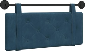 vidaXL Cap de pat suspendat Pe perete albastru 110 x 55 x 5 cm Catifea