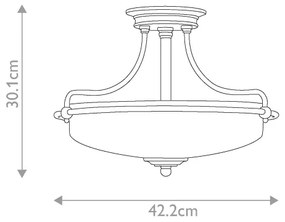Lustră aplicată Elstead QZ-GRIFFIN-SFS-AN GRIFFIN 3xE27/100W/230V crom lucios