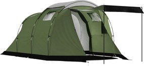 Outsunny Cort de camping pentru 3-4 persoane stabil 3000mm impermeabil cort de familie cu cameră de dormit antreu zonă de zi Verde | Aosom Romania